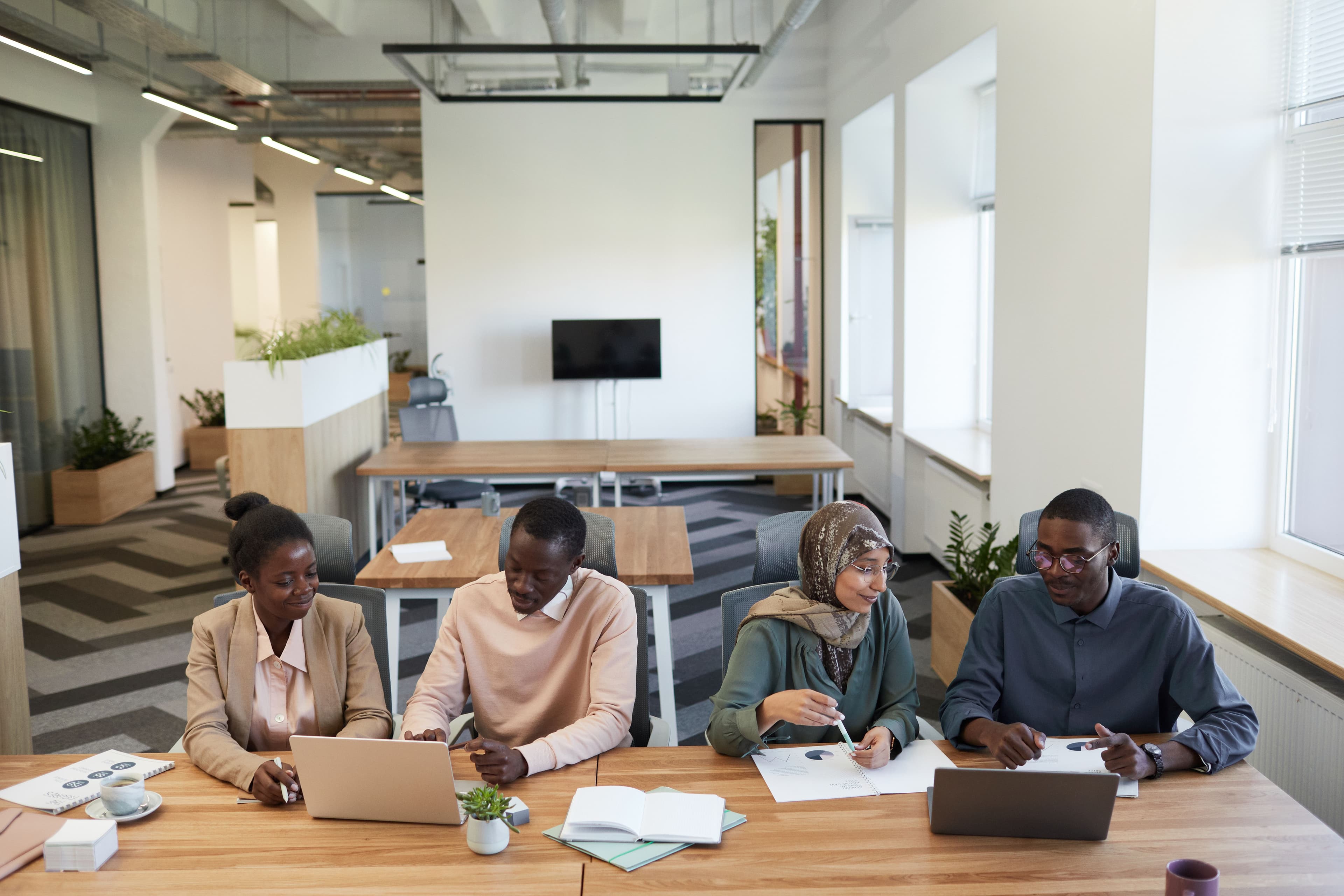 Colleagues working